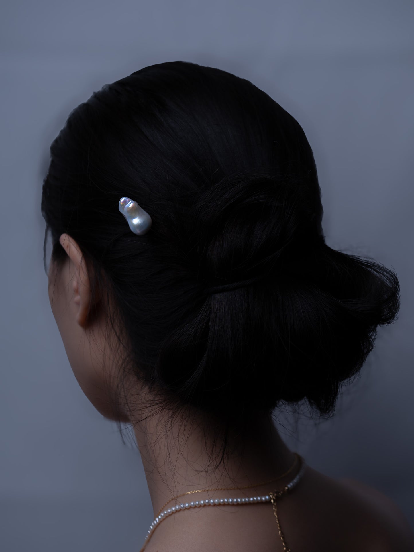 Iridescent Flame - Handmade Fireball Pearl Hair Pin