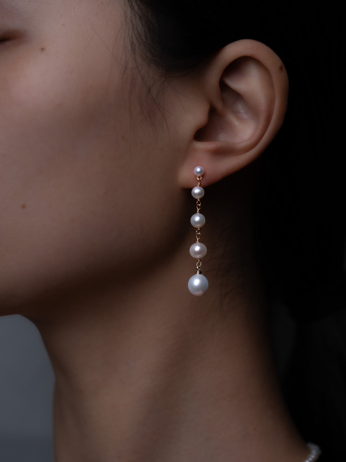 Handmade High-Quality Long Pearl Drop Earrings