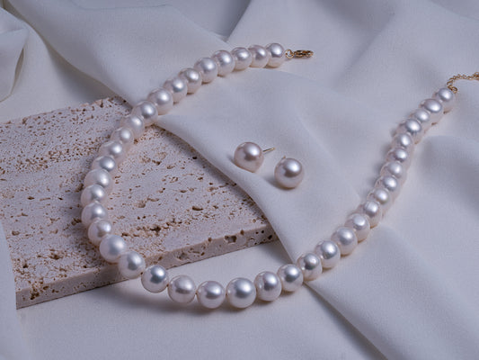 Elegant Large Pearl Jewellery Set
